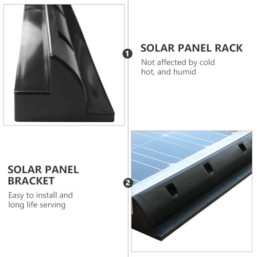 Solar Panel Bracket Kit 2Pcs Solar Panel Mounting Rail, End Clamps for Tin Flat Sheet Roof,Marine Caravan Motorhome RV Roof Installation Clamps Black