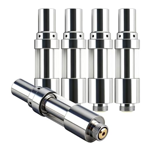 5 Pack 510-Thread Cartridges, Ceramic Coil Tank, Refillable CBD Atomizer, E-Cig Atomizer, No Nicotine (0.5 ml)
