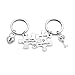 Jovivi 2PCS Porte-Clés Maison Couple New Home New Adventures Famille Pendaison De Crémaillère Cadeau Nouvelle Maison Décoration Acier Inoxydable