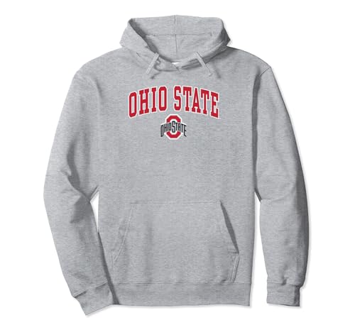 Ohio State Buckeyes Mens Arch Logo Officially Licensed Gray Pullover Hoodie