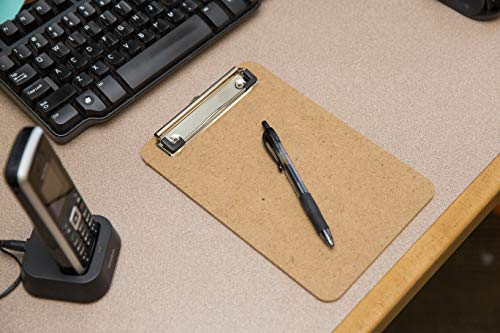 Mini Clipboard 6" X 9" (Set Of 30) Memo Clipboard | Small Clipboards 6X9 With Low Profile Clip, Mini Clipboards 6X9, Little Clipboards Half Size, Bulk Cipboards For Classroom Supplies & Office #TOP6