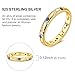 Hapour 925 Sterling Silver Ring for Women,Eternity Gorgeous Rings Stackable Rings for Women as Gifts Ring Size 7 (Gold)