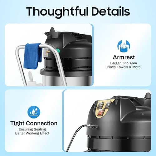 3 in 1 Carpet Cleaning Machine, Commercial Upholstery Extractor & Wet Dry Vacuum Cleaner, 60L Deep Cleaner for Sofa, Carpet & Curtains, Powerful & Efficient