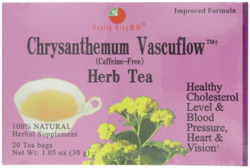 Health King Chrysanthemum Vascuflow Herb Tea, Teabags, 20-Count Box (Pack Of 6) #TOP1