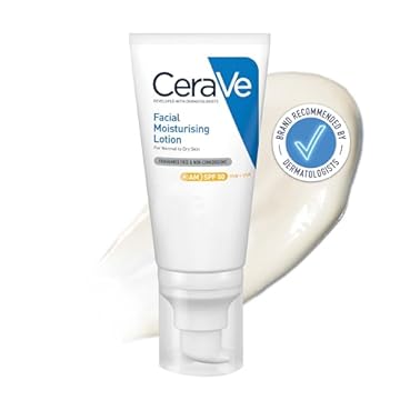 CeraVe Crema Idratante Viso SPF 50, Per Pelli da Normali a Secche, Idratazione Profonda, Ad Assorbimento Rapido, Con Protezione Solare SPF 50 e Acido Ialuronico, 52 ml