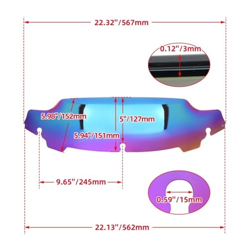 Déflecteur de pare-brise aérodynamique et compact pour Electra