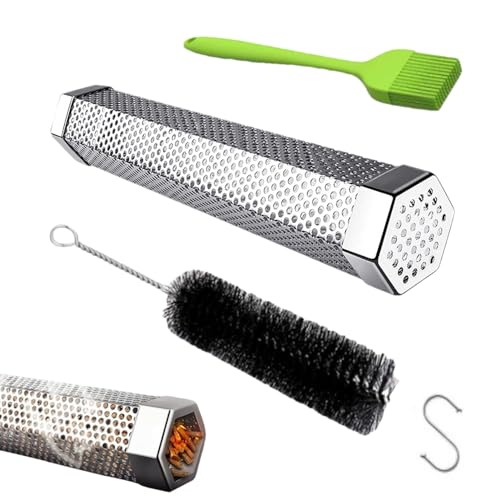 Lnhgh Cestelli per barbecue da esterno, cestino per verdure | forno per affumicatura in acciaio inox – griglia portatile, accessorio da cucina, griglia per carne, bistecca, gamberetti, pesce, verdure,