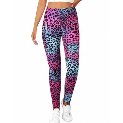 Image of ANZEE Girls Full Length Leggings Soft & Comfortable Plain & Animal Leopard Print Kids Pants for Daily Wear School Casual & Activewear (7 8 Multi Leopard)