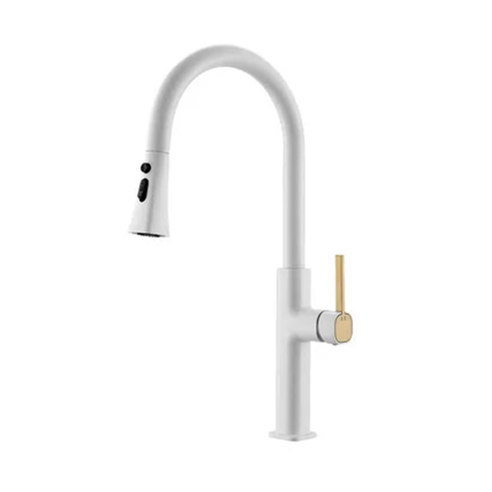 Robinet de cuisine gris pistolet pivotant pour évier moderne