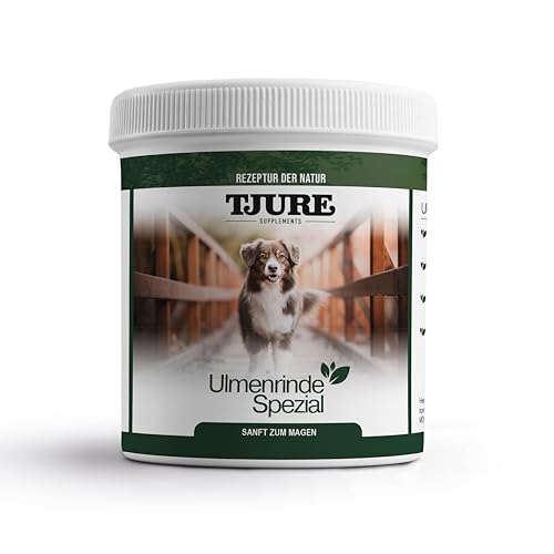 Tjure - TJURE Ulmenrinde Spezial für Hunde | 150 g Pulver | Natürliche Ergänzung zur täglichen Fütterung | Ulmenrinde & Flohsamenschalen | Ohne Aufkochen | Made in Germany