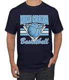 North Carolina Vintage Style Retro Basketball Game Day Fan Gear Sports Gift Men's T-Shirt, Navy, 3X-Large