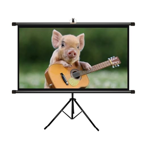 SXKJQER Toile De Projection sur Trépied, Écran De Projection Portable 60/72 Pouces, Écran De Projection 4:3/16:9, pour Le Cinéma À Domicile, Les Films Intérieurs/Extérieurs(16:9,72)