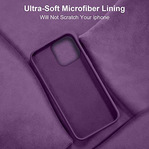 Image of MIDOS Back Cover Compatible with iPhone 14 Pro Max Case Liquid Silicone Full Protection Shock Proof Back Cover for iPhone 14 Pro Max (2022) 6.7 inch (Deep Purple)