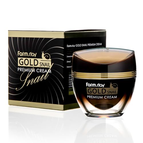 Farmstay Gold Snail Premium Cream - Snail Mucin Cream Infused with Gold - Hydrates and Firms Tired Skin - Fights Wrinkles and Fine Lines - 1.69 oz