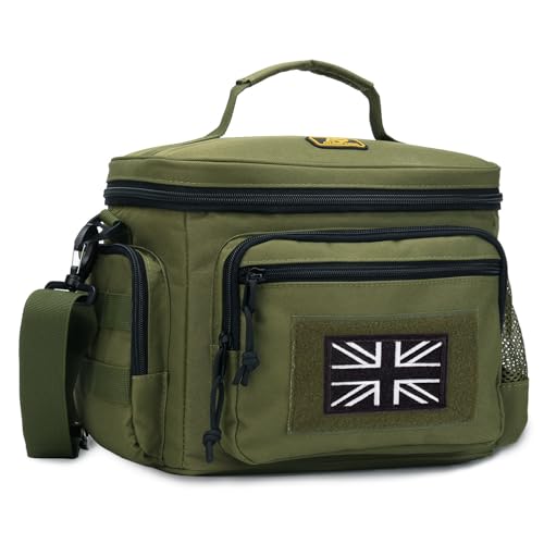 Lunch Box for Men, Tactical Lunch Bag MOLLE Webbing Leakproof Insulated Lunch Cooler Women Adult Meal with Adjustable Shoulder Strap Lunch Pail