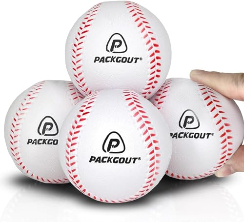 PACKGOUT Soft Baseballs Foam Baseballs for Kids Practice Training Softball Tballs Balls Safty Baseball for Batting Tees for Foam Ball Gloves Mitts Bats Nets Bags