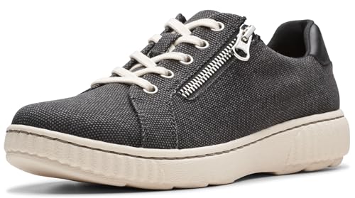 Image of Clarks Women's Caroline Echo Canvas Side Zip Fashion Sneaker