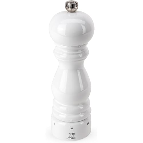 Peugeot Paris Pepper Mill, u'Select, 7 in, White Lacquer, PEFC Beech Wood