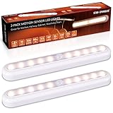 11inch Motion Sensor Light Indoor, STAR-SPANGLED Stick on Lights Battery Powered, Closet Lights...