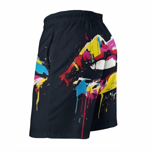 Men Big & Tall Swim Trunks Half Pants Basic Beachwear Plus Size, Quick Dry4