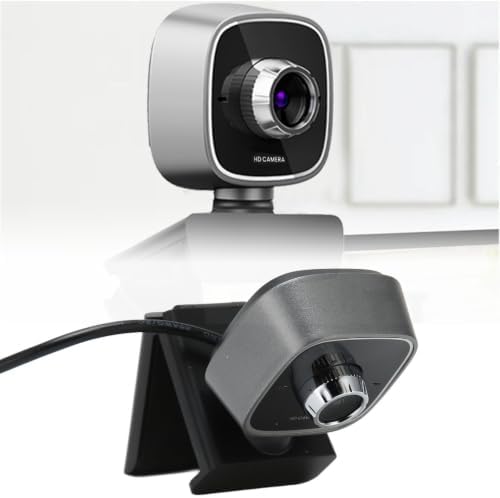 Anu Limen Webcam Camera Built-in Mic, 720P CMOS Sensor Multifunction Manual Focus Anti Slip Silicone Base Clear Sound Pickup Smart Webcam for Online Meetings - 5