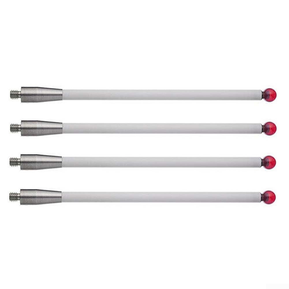 Renishaw A-5000-3712 CMM - Sonda tattile M4 con manico filettato in ceramica, punta a sfera, punta da 6 mm, 4 pezzi, lunghezza 100 mm