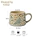 QIXCOZTI Ceramic Coffee Latte Cup Unique Vintage Pretty Cute Coffee Mugs Floral Design Pottery for Women Ideal for Green Tea Coffee（ Summer Whisper）