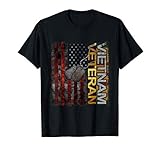 Vietnam Veteran With US Flag And VSM T-Shirt