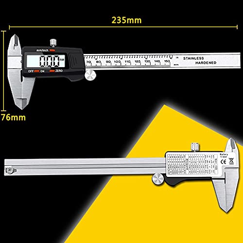 Caliper electronico de acero inoxidable 0-150mm herramienta de calibrador digital interno 4