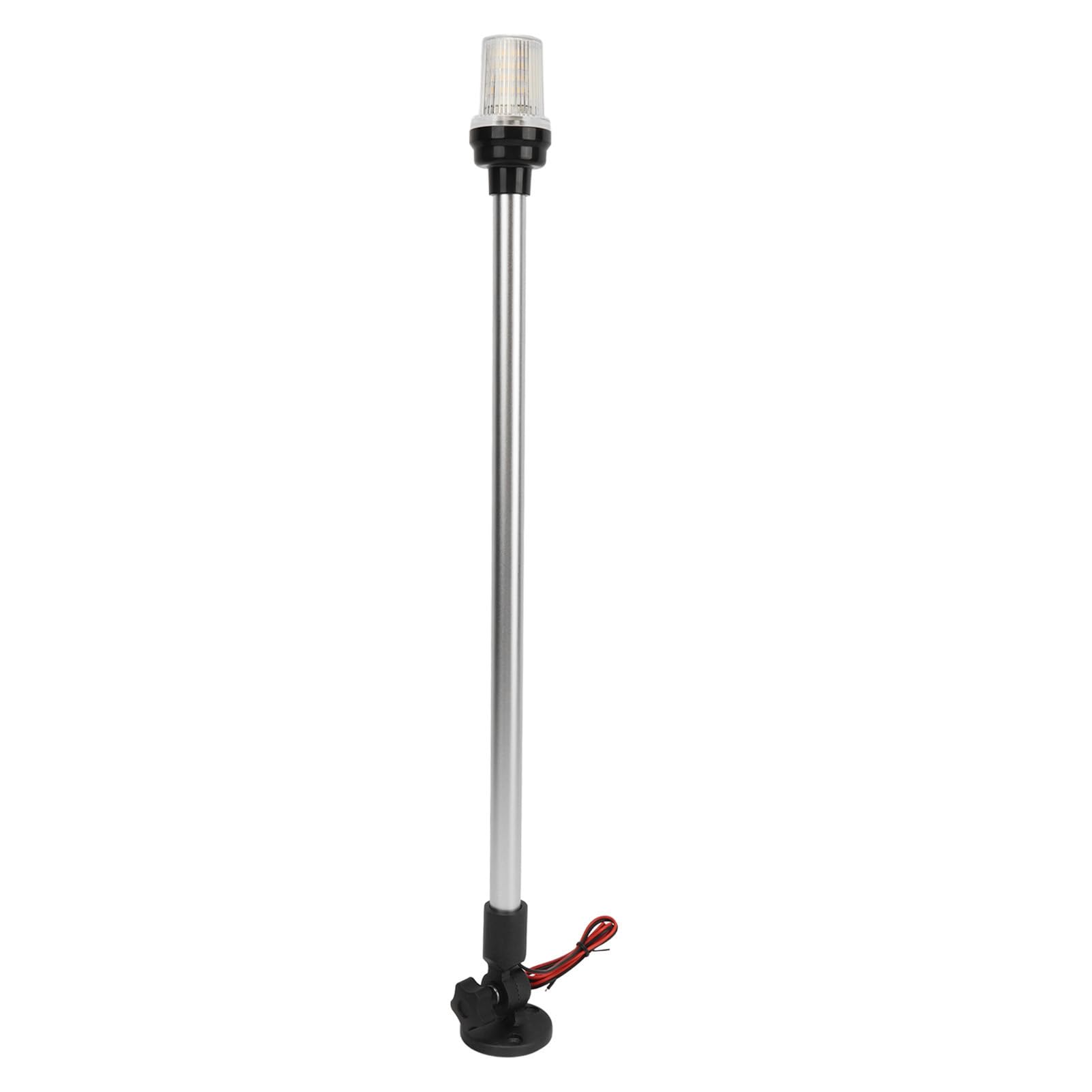 Cryfokt Lumière D'ancre de Bateau à LED de 24 Pouces avec Base en Aluminium Résistant à la Corrosion pour Usage Marin et Bateaux de Pêche (BLACK)