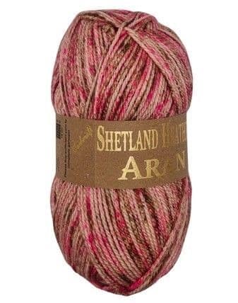 WoolCraft Shetland Heather Knitting & Crochet Yarn, Great Value Acrylic & Wool Blend Yarn, with 15 Tweed Effect Colours, 75% Acrylic & 25% Wool, 200 Metres, 100g Balls, Single Ball, Brandy Rose