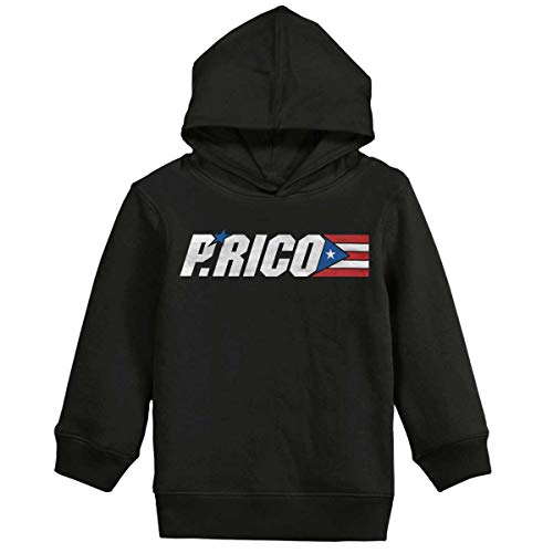 Puerto Rican Pride Country Flag Se Levanta Boy Girl Hoodie Sweatshirts Black