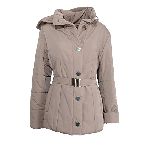  PER TE BY KRIZIA Giaccone Donna Con Cappuccio Staccabile Beige MEZZO CONFORMATO Taglia 19