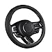 West Llama Car Steering Wheel Cover for Ford Escape,Explorer,Fusion,Focus,Bronco,Transit,Edge(Black- Standard Size)