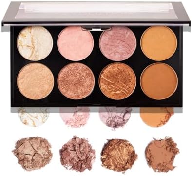 Makeup Revolution London Ultra Blush Palette Golden Sugar 13g Face Makeup Kit, Highly Pigmented Blush, Bronzer & Highlighter, Long Lasting Cheek Palette for Women