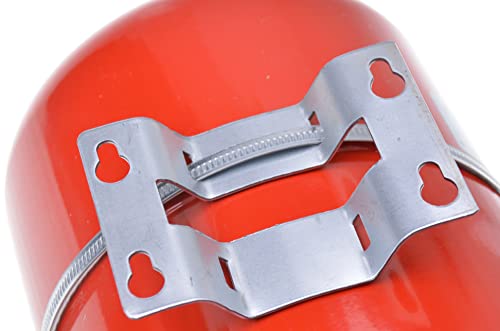 Aqbau® Einstellbare Wandhalterung für Ausdehnungsgefäß mit Spannband 380mm Durchmesser, Halterung Wandbefestigung Wandhalter Metall Verzinkt von 5 bis 25 Litern