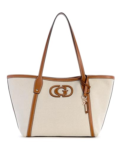 GUESS Sebina Tote Bag Natural/Caramel, Natural/Caramel, talla única