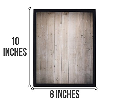 Shadow Box Display Case – Top Loading Black Wood Frame - Showcase Bottle Caps, Shells, Ticket Stubs, Airline Tickets, and More