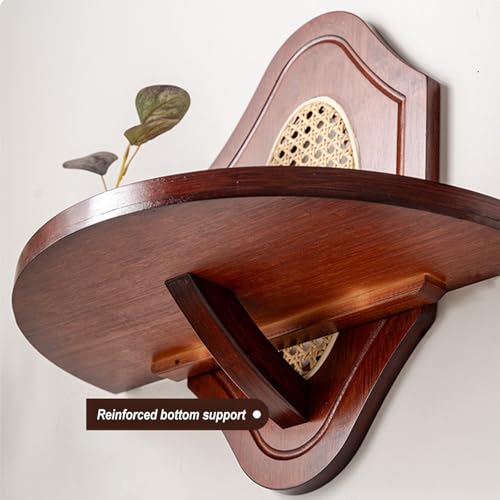 Étagère flottante étagère murale en bambou Moso pour rangement de chambre