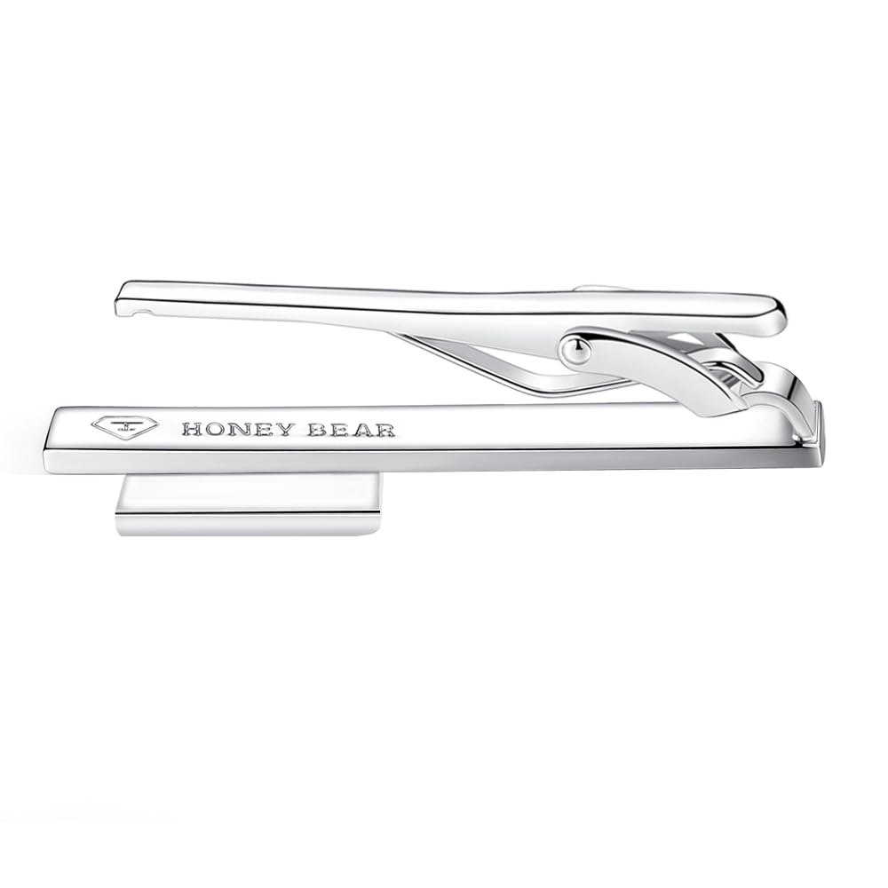 HONEY BEAR Hochwertig Herren National flagge Krawattennadel Krawattenklammer Tie Clip (United Kingdom Vereinigtes Königreich Britisch UK GB Flagge)