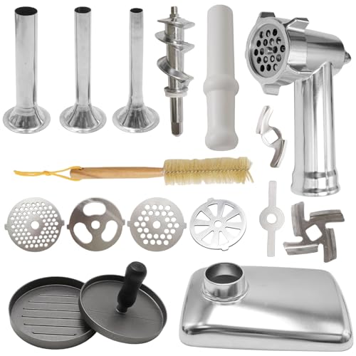 Ollanoos Metal Food Grinder Attachment, Replacement for KitchenAid Stand Mixer Replacement for PHISINIC Stand Mixer Replacement for Cuisinart SM-50BC SM-50R SM-50TQ