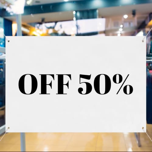 Image of Zonon Large Blank Banners And Signs Polyester Oxford Cloth Sublimation Banner To Decorate With Hanging Rope For Indoor Wall Outdoor Easy to Hang DIY Signs For Business Office(White,3 x 6 Feet)