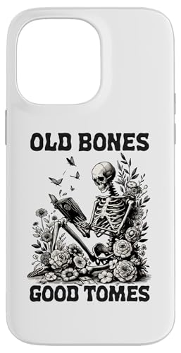 Old Bones Good Tomes �X�P���g�� �Ǐ��p�u�b�N���[���u�b�N���o�[�Y �X�}�z�P�[�X iPhone 14 Pro Max �p