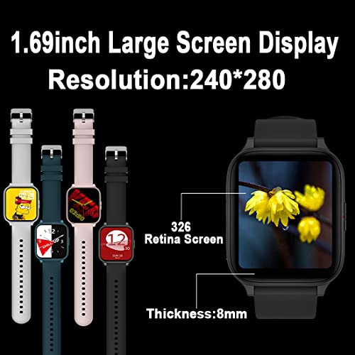 VIKYUVI-Vikfit-2-Smart-Watch-with-169429cm-HD-Display-Multi-Sports-Modes-150-Watch-Faces-Fast-Charge-Spo2-Stress-Sleep-Heart-Rate-Monitoring-Waterproof