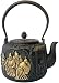 Cafetera Conjuntos de té Hervidor de té Hierro fundido Pure Hecho a mano Potrón de hierro, utensilios de salud Manual, manual sin recubrimiento, hierro fundido, hierro, hierro, agua, agua, juego, tres