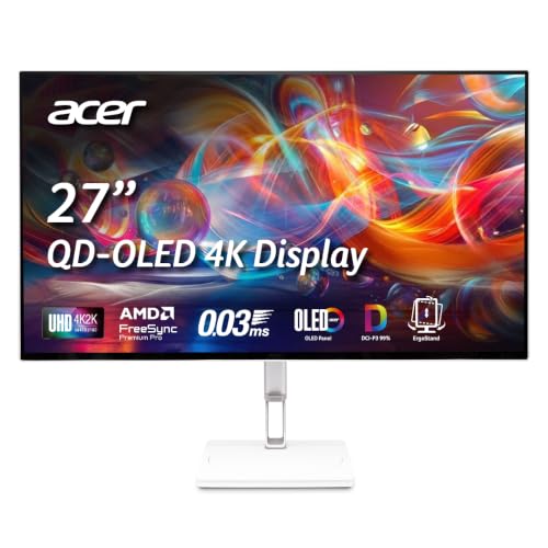 Image of Acer 26.5in 4K 3840x2160 QD-OLED 120Hz Office Monitor CE270K Gwmiipprx