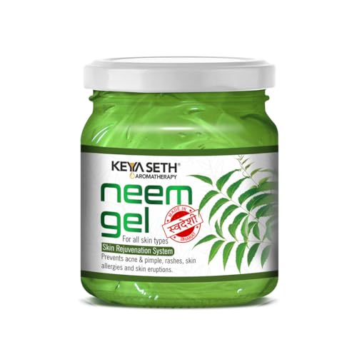 Image of Keya Seth Aromatherapy Neem Gel Moisturizer- For Oily & Sensitive Skin, Prevents Acne & Pimple, Rashes, Skin Allergies & Skin Eruption, with Pure Neem Extract 190gm