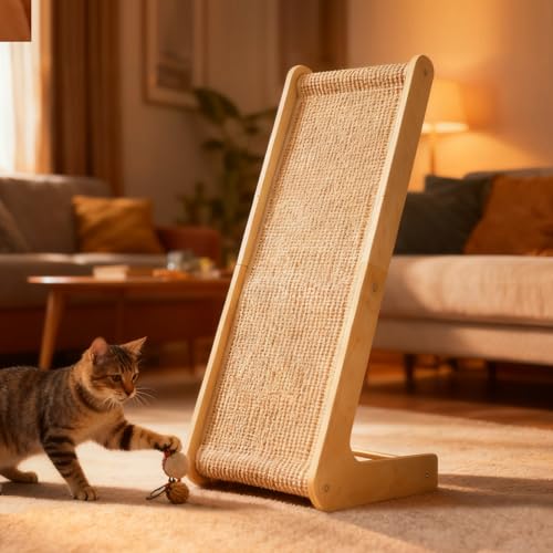 Rascador para gatos 2 en 1 con bases de sisal reemplazables miniatura 1