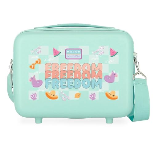 Trousse de toilette Movom Freedom bleu en ABS rigide de 9.14L