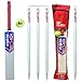 Bratla Complete Wooden Cricket Kit – Training Cricket Set with Bat, Tennis Ball, Stumps, Bail & Carry Bag – Available in Youth and Adult Sizes (Size 2)